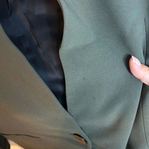 Theory Olive Green Single Button Blazer - Picture 7 of 7